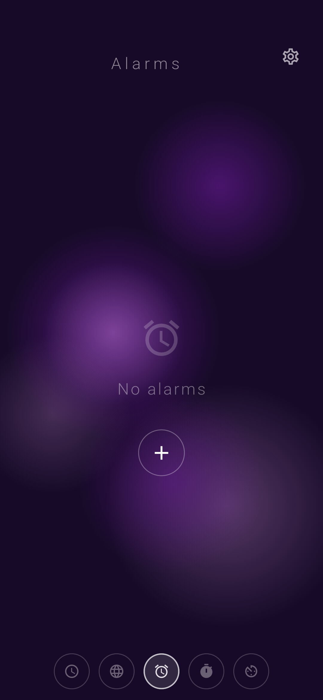 Alarm screen placeholder